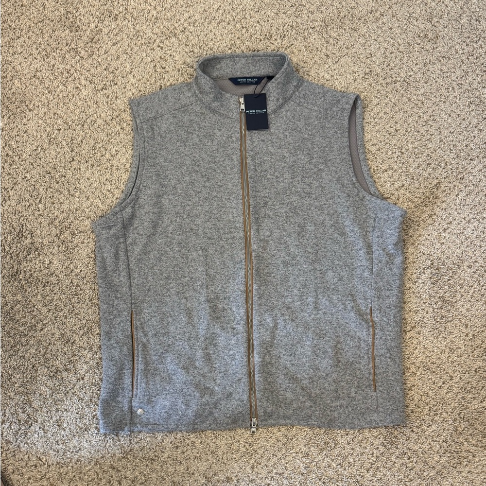 Peter Millar Crown Crafted Men's Match Vest Size XL Grey Full Zip MSRP $200